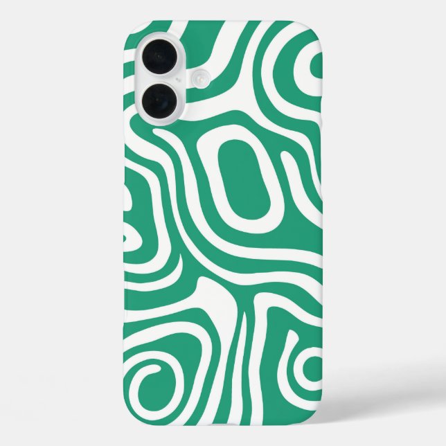 Coques Case-Mate iPhone Motif graphique Labyrinthe vert (Verso)