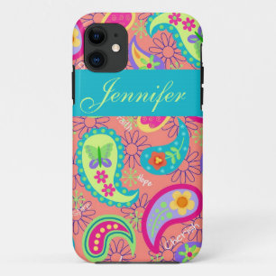 Coque Case-Mate Pour iPhone Motif graphique moderne orange de corail de