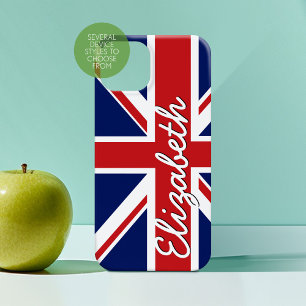 Coque Case-Mate iPhone Motif Gras - Indicateur Union Jack avec nom