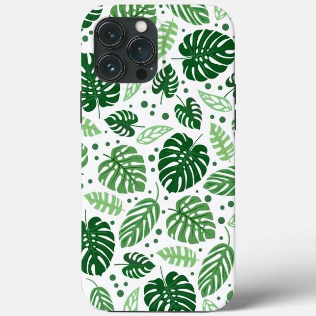 Coques Case-Mate iPhone Motif Green Monstera (Verso)