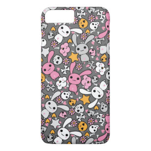 Coque iPhone 8 Plus/7 Plus motif gris de kawaii