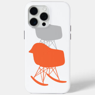 Coque iPhone 15 Pro Max Motif gris du milieu du siècle Silhouette