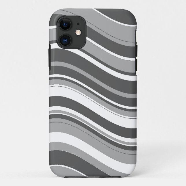 Coques Case-Mate iPhone Motif Gris et blanc Gris et Gris (Dos)