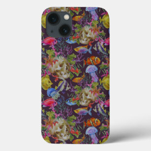 iPhone 13 Case Motif grunge de vie marine