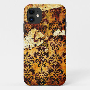Coque Case-Mate iPhone Motif grunge vintage usé de damassé