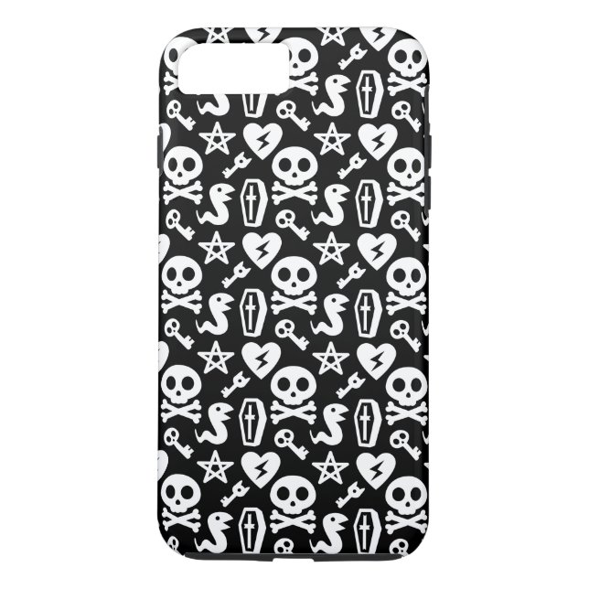 Coques Case-Mate iPhone Motif Halloween Crâne mignon Et Crossbone (Dos)