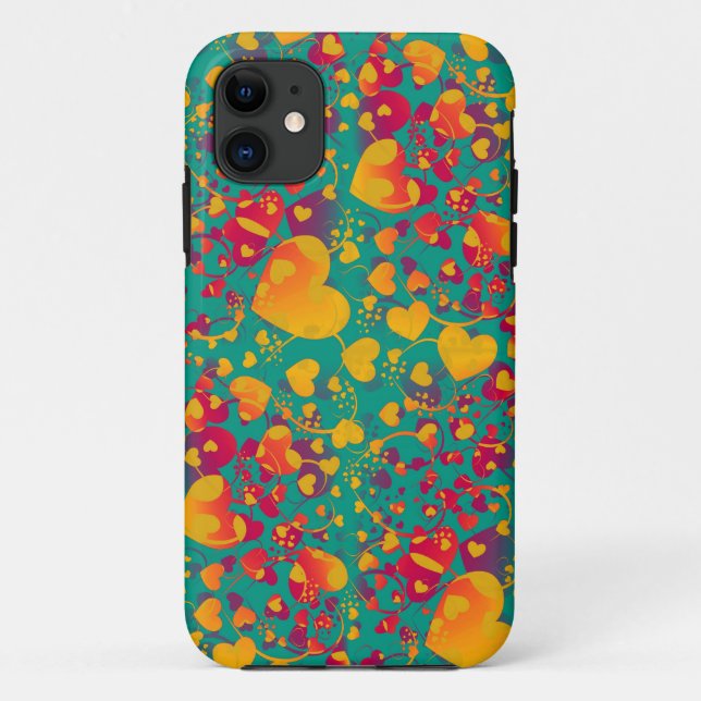 Coques Case-Mate iPhone MOTIF HEART - amour vert océan (Dos)