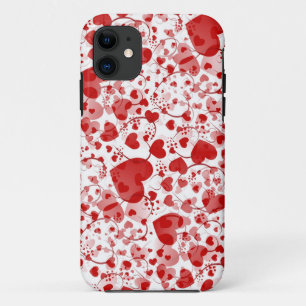 Etui iPhone Case-Mate MOTIF HEART - rouge et blanc