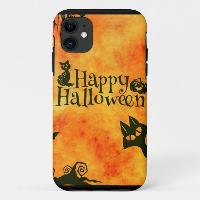Coques Case-Mate iPhone Motif heureux de Halloween (Dos)