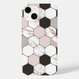 Coque Case-Mate iPhone Motif Hexagon de marbre géométrique moderne
