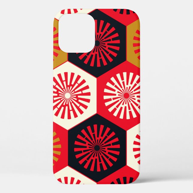 Coques Case-Mate iPhone Motif hexagonal de style asiatique (Verso)