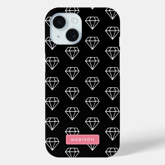 Coques Case-Mate iPhone Motif Hipster Diamonds (Verso)