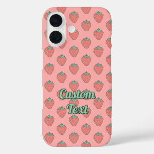 Coque Pour iPhone 16 Motif Icône fraise