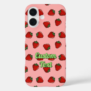 Coque Pour iPhone 16 Motif Icône fraise