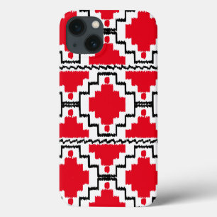 Case-Mate iPhone Case Motif Ikat Aztec - Rouge, Noir et Blanc