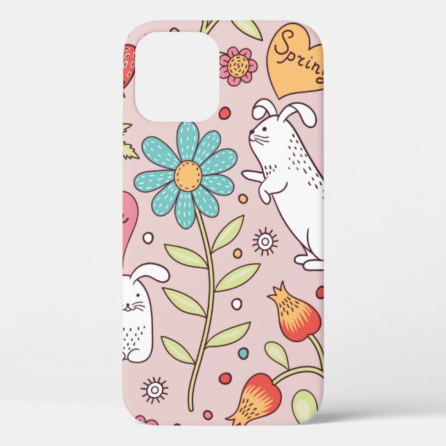 Coques Case-Mate iPhone Motif impeccable avec lapins (Verso)