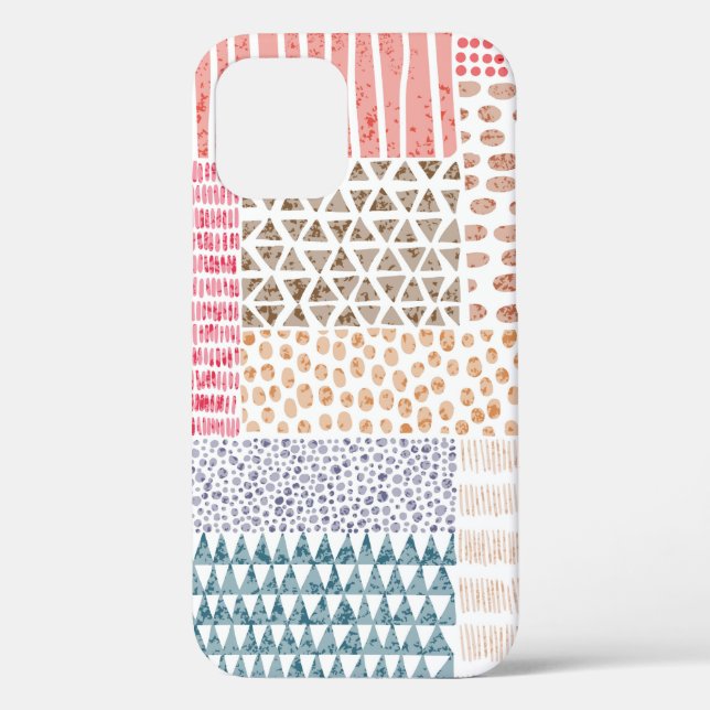 Coques Case-Mate iPhone Motif impeccable en style patchwork. D simple (Verso)