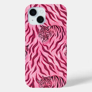 Coque Case-Mate iPhone Motif imprimé tigre rose et noir