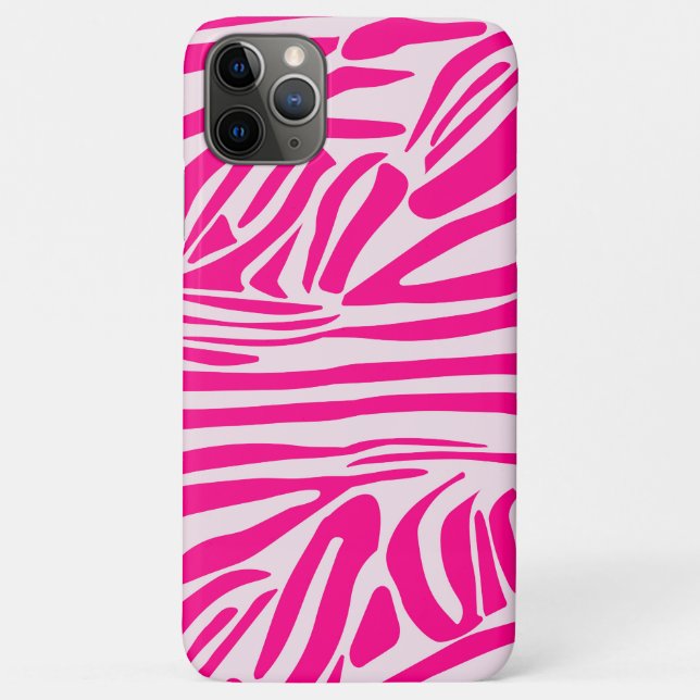 Coques Case-Mate iPhone Motif imprimé zèbre rose (Dos)