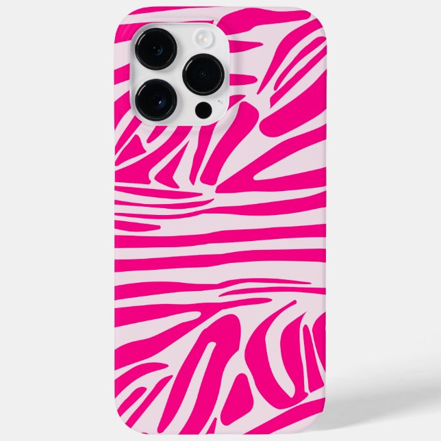Coques Case-Mate iPhone Motif imprimé zèbre rose (Verso)