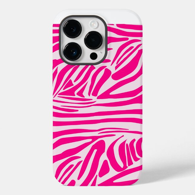 Coques Case-Mate iPhone Motif imprimé zèbre rose (Verso)