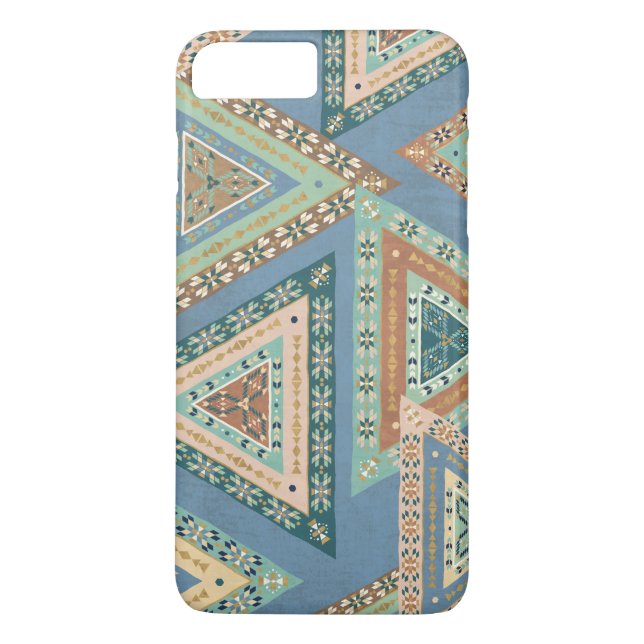Coques Case-Mate iPhone Motif indien tribal | bleu extérieur de Geo X (Dos)