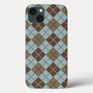 Coque Case-Mate iPhone Motif Jacquard en bleu et Taupe