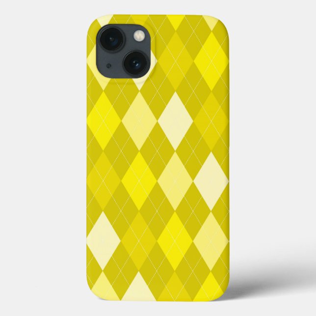 Coques Case-Mate iPhone Motif Jacquard jaune (Verso)