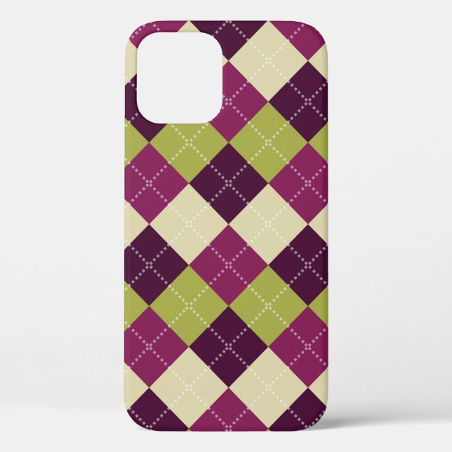 Coques Case-Mate iPhone Motif Jacquard sans couture. Formes de diamant arr (Verso)