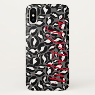 Case-Mate iPhone Case Motif Jaguar Imprimer noir blanc Nom personnalisé