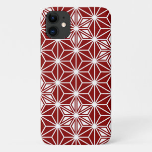 Etui iPhone Case-Mate Motif japonais Asanoha - rouge foncé