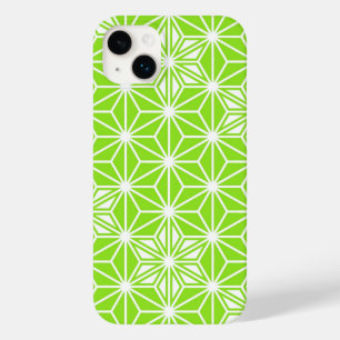 Coques Pour iPhone Motif japonais Asanoha - vert citron clair