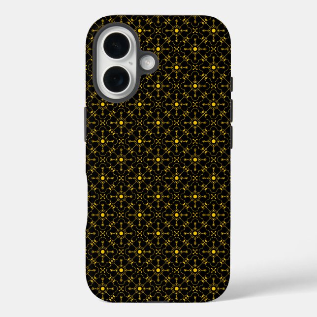 Coques Case-Mate iPhone Motif japonais Gold & Black Hanabishi (Verso)