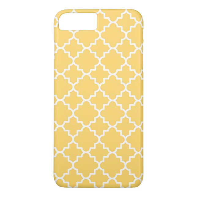 Coques Case-Mate iPhone Motif jaune de Quatrefoil (Dos)