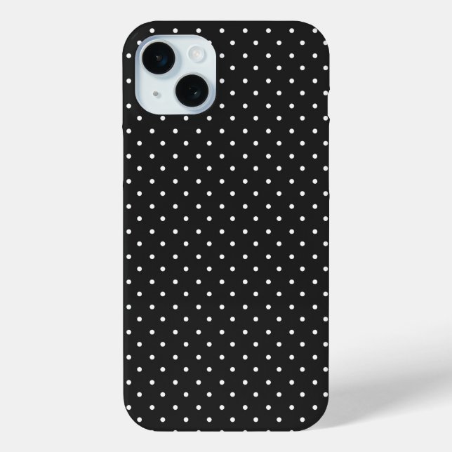 Coques Case-Mate iPhone Motif jaune moutarde à pois blancs Dessous de plat (Verso)