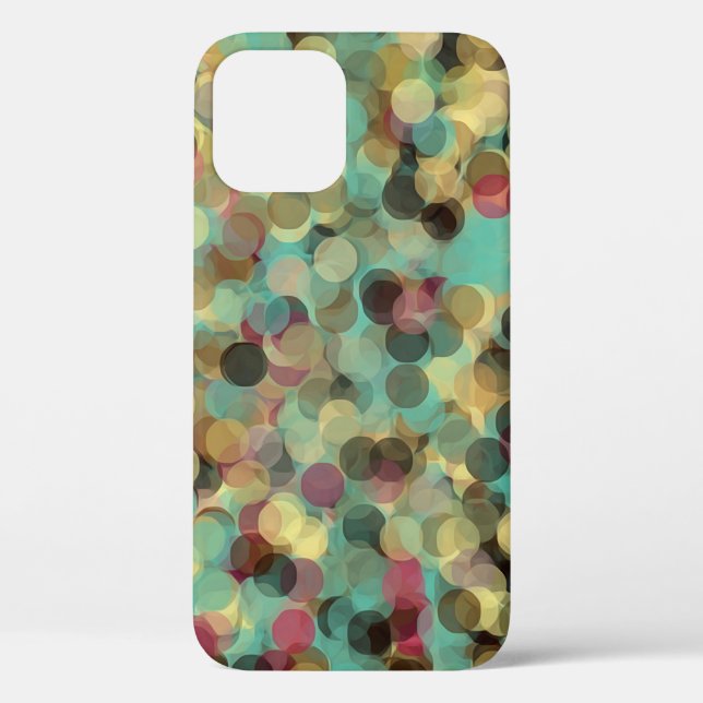 Coques Case-Mate iPhone motif jaune rose vert et bleu abstrait (Verso)