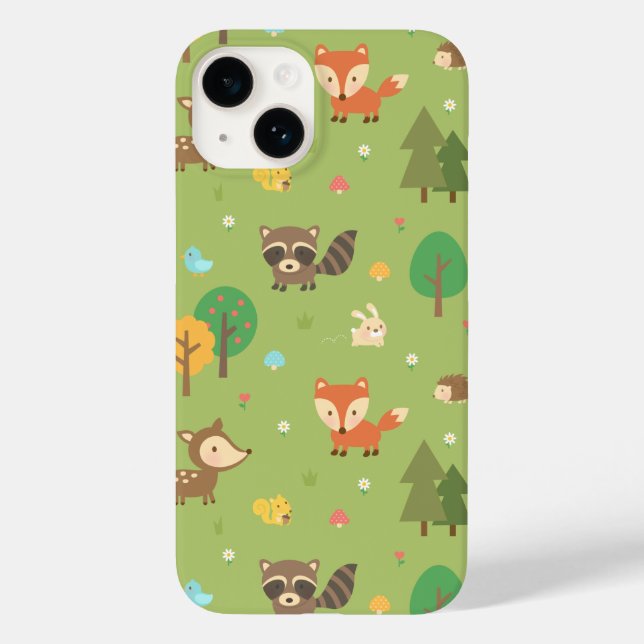 Coques Case-Mate iPhone Motif joli d'animaux de la forêt (Verso)