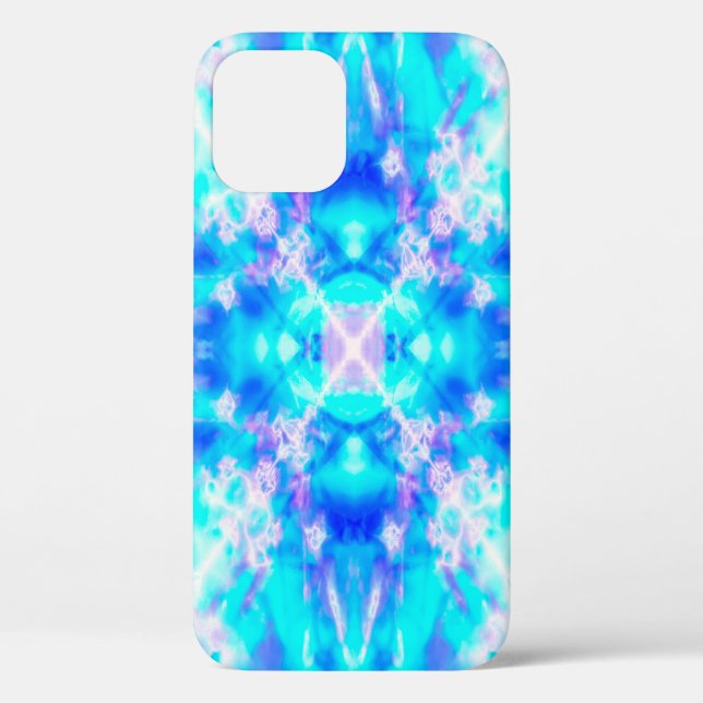Coques Case-Mate iPhone Motif kaléidoscope bleu clair Coque-Mate iPhone c (Verso)