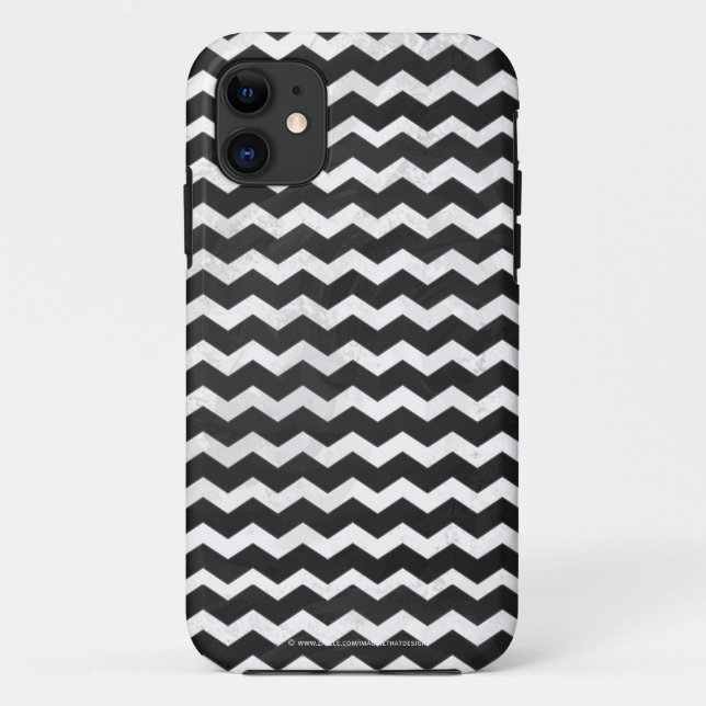 Coques Case-Mate iPhone Motif Kohl Black Chevron (Dos)