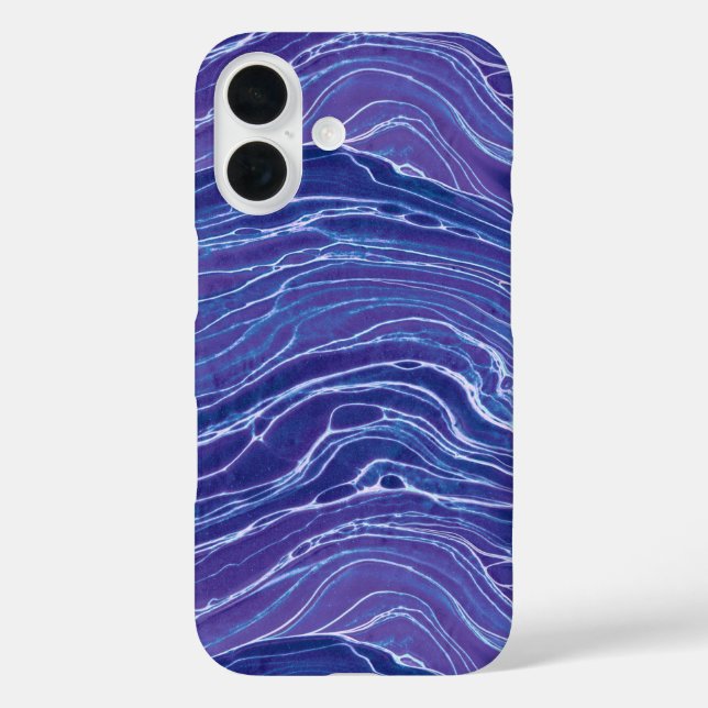 Coques Case-Mate iPhone Motif Lavender Blue Abstrait Waves (Verso)