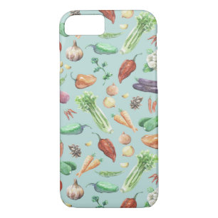 Coque iPhone 8/7 Motif Légumes et épices aquarelle