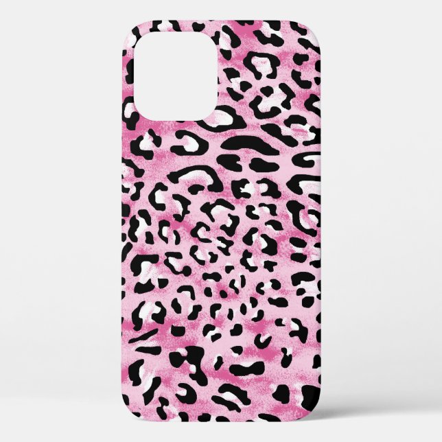 Coques Case-Mate iPhone Motif Léopard Blanc Rose. (Verso)