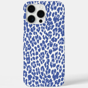 Coque iPhone 16 Pro Max Motif léopard bleu