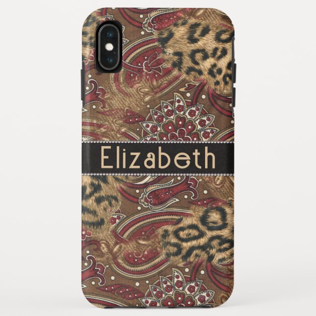Coques Case-Mate iPhone Motif Leopard et Paisley Imprimer pour personnalis (Dos)