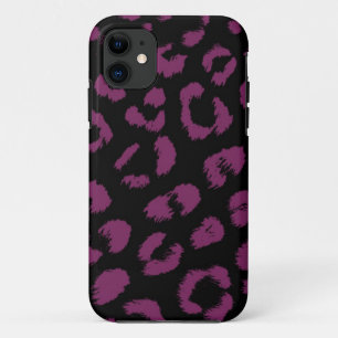 Coque Case-Mate Pour iPhone Motif léopard noir et pourpre