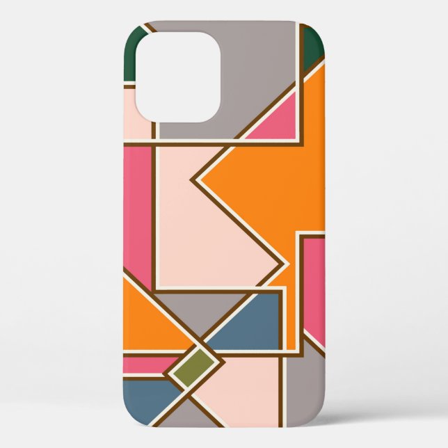 Coques Case-Mate iPhone motif, lignes, orange, violet (Verso)
