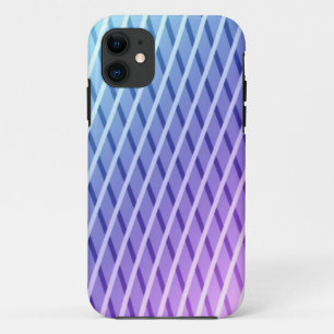 Coque iPhone 11 Motif Lilac Et Bleu Abstrait À Rayures