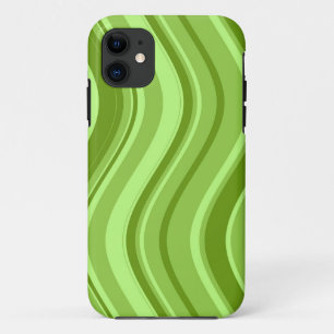 Coques Pour iPhone Motif Lime Green Wavy Stripes