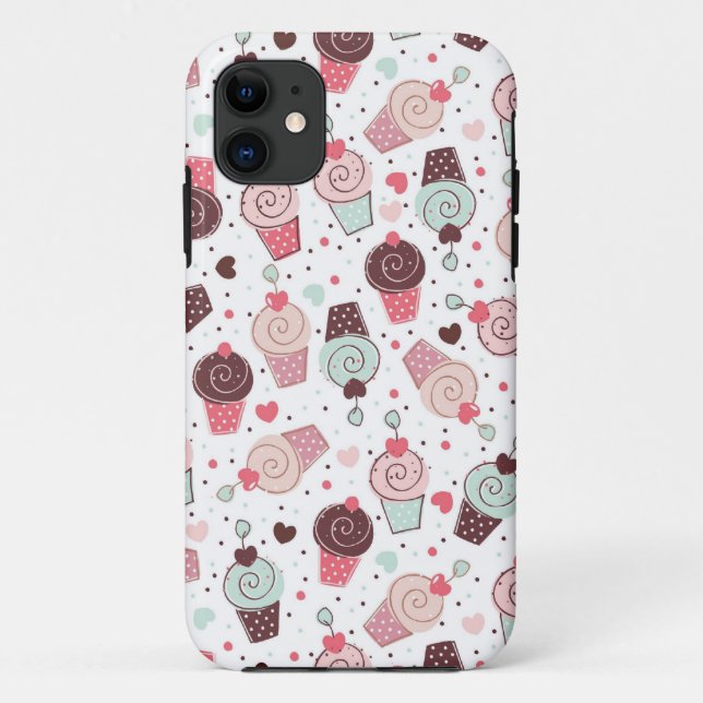 Coques Case-Mate iPhone Motif lunatique de petits gâteaux (Dos)