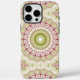 Coque iPhone 16 Pro Max Motif Mandala Olive et Rose